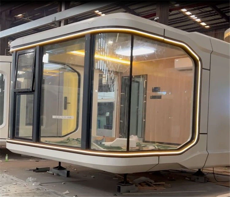 prefab fireproof apple house capsule sleeping pod 7